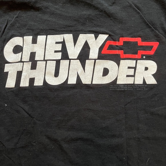 Vintage Chevy Thunder Single Stitch Fruit of the Loom Shirt Size L - Picture 5 of 5